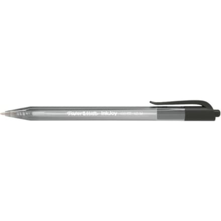Paper Mate InkJoy 100RT-balpennen met drukknop | Medium punt (1,0 mm) | Zwart | 100 stuks