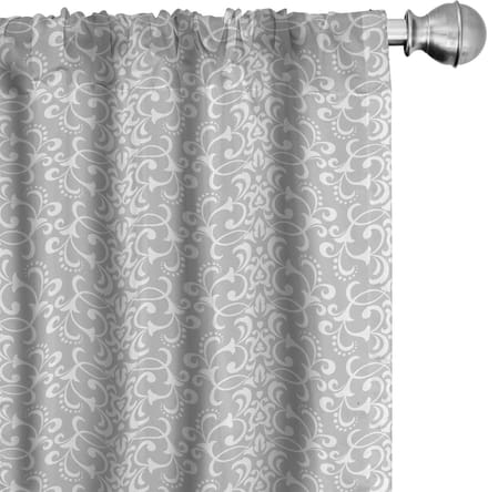 ABAKUHAUS 2er-Set Vorhänge 75x225 cm – Mikrofaser, Pale Grau