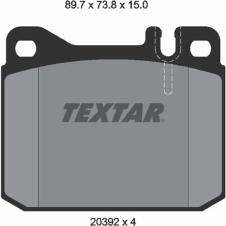 Remblokset TEXTAR 2039204, voor