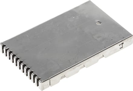 Spouwvoegventilatierooster T140-6 blank rvs, 10x60x95mm (bxhxd)