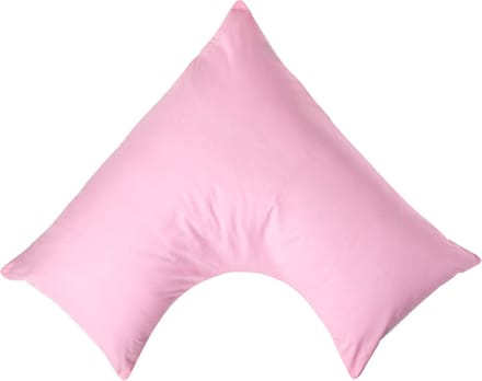 Homescapes Percale Katoen V-Kussensloop - Roze - 100% Egyptisch Katoen - 200TC - 38 x 76 cm