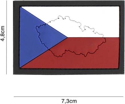 Embleem 3D PVC Tsjechie met Contour