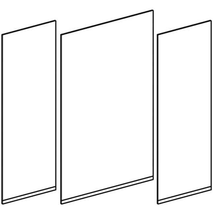 Geberit Option Set replacement mirror doors for Option Plus play cabinet 120 cm, 595201000