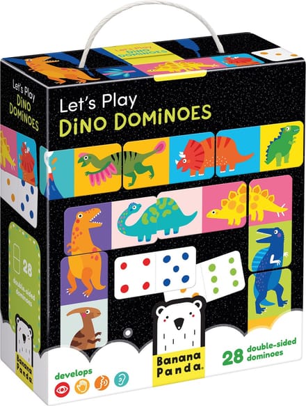 Banana Panda Laten we Dino Domino spelen 2+