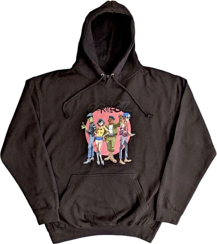 Gorillaz - Group Circle Rise Hoodie/trui - M - Zwart