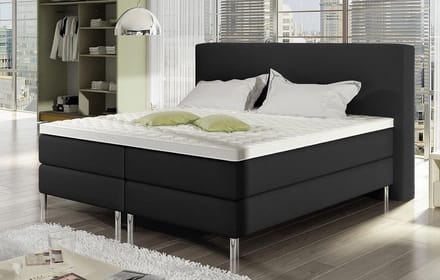 Boxspring 180x200 Brussel Zwart lederlook