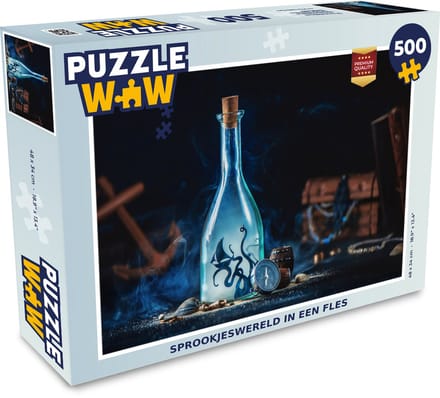Puzzel Sprookjeswereld in een fles - Legpuzzel - Puzzel 500 stukjes