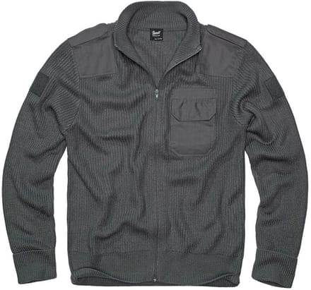 Brandit - BW Cardigan Sweater/trui met rits - M - Grijs