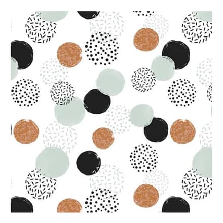 Kangaro toonbankrol - dots wit - 50 cm x 200 meter - 80 gram