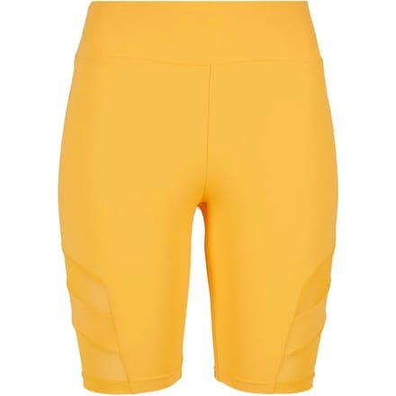 Urban Classics - High Waist Tech Mesh Korte cycle broek - M - Geel