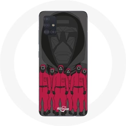 Samsung Galaxy A51 hoesje Squid Game Poster maskeert karakters
