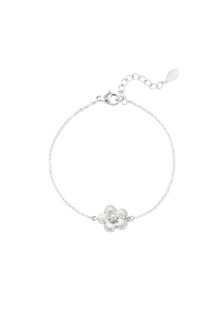 Bijoutheek Armband (Sieraad) Bloem 5 Blaadjes Zilver