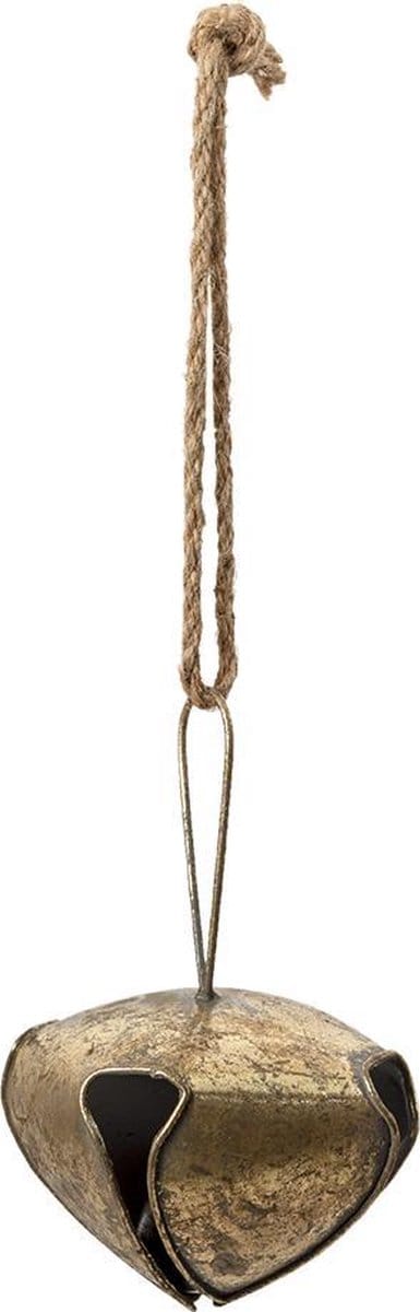 Clayre & Eef Bel Ø 11x18 cm Goudkleurig Metaal