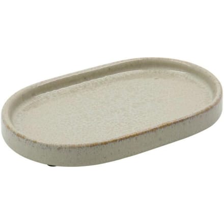 Meraki Blad Datura Shellish grey schaal aardewerk 20cm