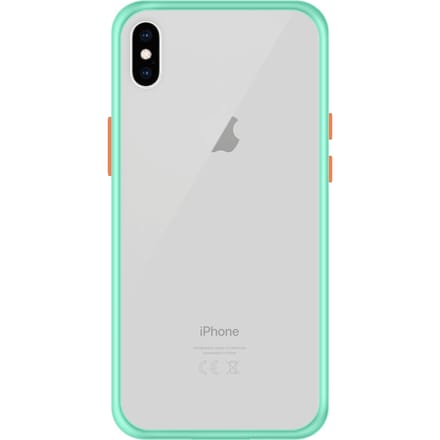 iPhone XS Max Back Cover - Lichtblauw/Transparant