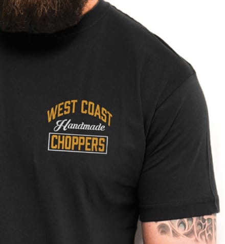 WCC West Coast Choppers T-Shirt Handmade Tee Black-3XL