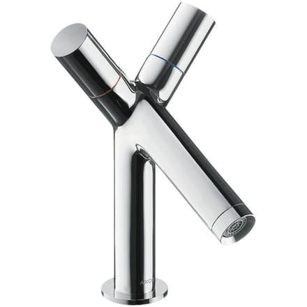 AXOR Starck two-handle basin mixer 80 with pop-up waste 10030000