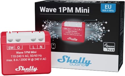 Shelly Shelly Qubino Wave 1PM Mini Schakel-meetactor Z-Wave