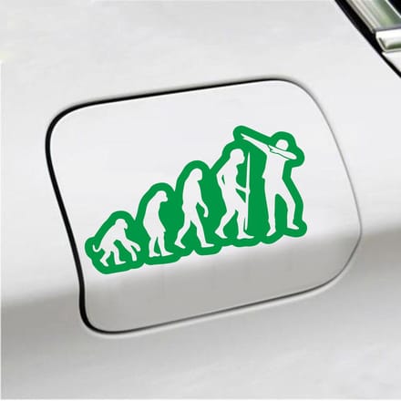 Bumpersticker - Dab - 7,7 X 14,8 - Groen