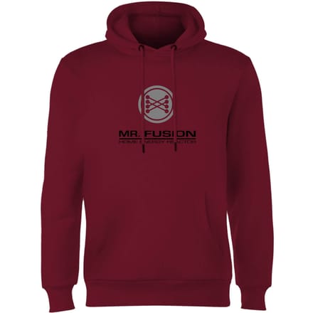 Back To The Future Mr Fusion Hoodie - Burgundy - XL