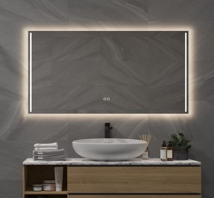 Schaere - Badkamerspiegel - LED Verlichting - Spiegel Verwarming - Touch Sensor - Dimfunctie - 120x60 cm