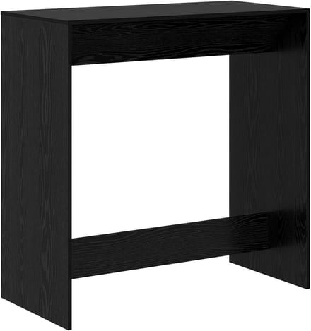 Hoge Zwarte Bartafel Eiken 102x50x103.5 cm Hout Strak Rechthoekig