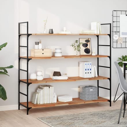vidaXL - Wandschappen - 2 - st - zwevend - olieafwerking - 120x40x2 - cm - acaciahout