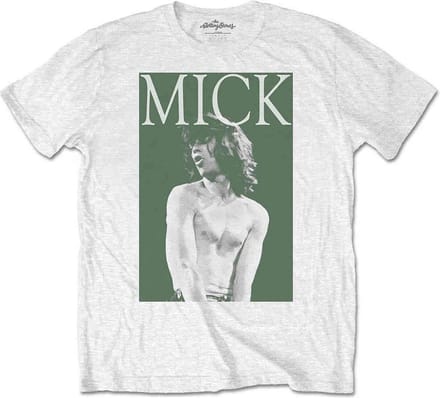 The Rolling Stones - Mick Photo Version 2 Heren T-shirt - S - Wit