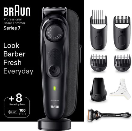 Braun Baardtrimmer - Series 7 - BT7440 - Trimmer Met Kapperstools en 100 Minuten Gebruiksduur
