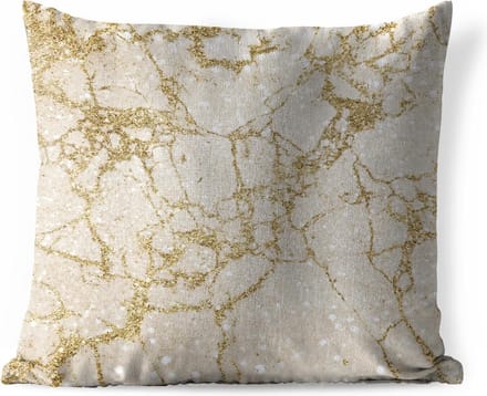 Buitenkussen - Marmer - Goud - Glitter - 45x45 cm - Weerbestendig
