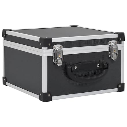 vidaXL - Cd-koffer - voor - 40 - cd's - aluminium - ABS - zwart