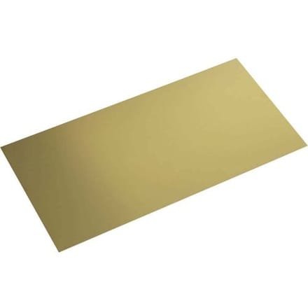 Reely Messing Blik (l x b) 400 mm x 200 mm 0.8 mm 1 stuk(s)
