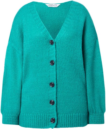 Studio Untold - Dames - Cardigan oversized V-hals - Turquoise groen - Maat 54+