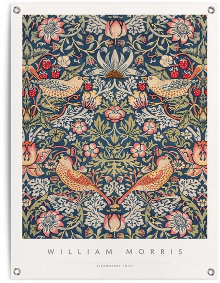 Tuinposter William Morris - aardbeiendief - 80 x 60 - Canvas - REINDERS