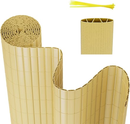 PVC Balkonbeglazing en Tuinscherm met W-Structuur - 180x600 cm Inkijkbescherming