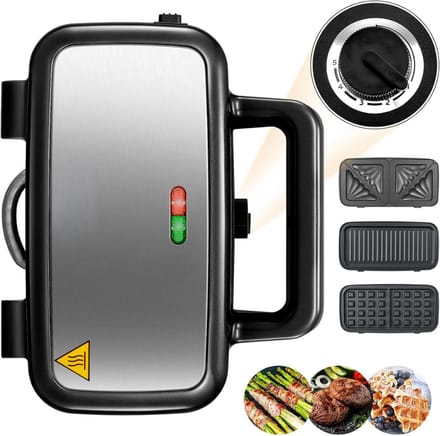 SCH® Wafelijzer met verwisselbare platen - Wafelijzer -