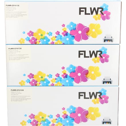 FLWR - Toners / 410X / 3-pack Kleuren C/M/Y - Geschikt voor HP