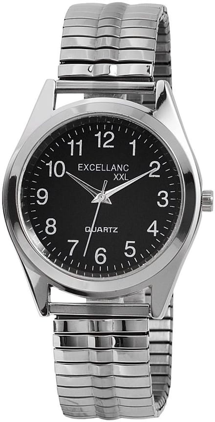 EXCELLANC Herenhorloge Edelstahl van Edelstahl, XXL-band, inkortbaar