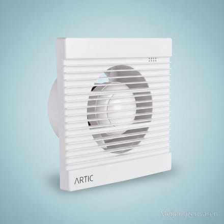 Luchtafzuiger Wit 15W – Ø100mm met Timer - Stil & Compact - Badkamer Afzuiger Met Timer - Luchtstroomcapaciteit: 80 m³/u