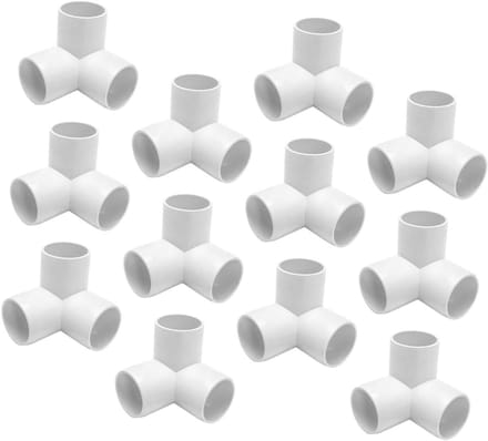 PVC Fittingen - Buiskonnectoren - Doe-het-zelf projecten - Stabiele Hoge Prestaties - 12 Stuks - Wit