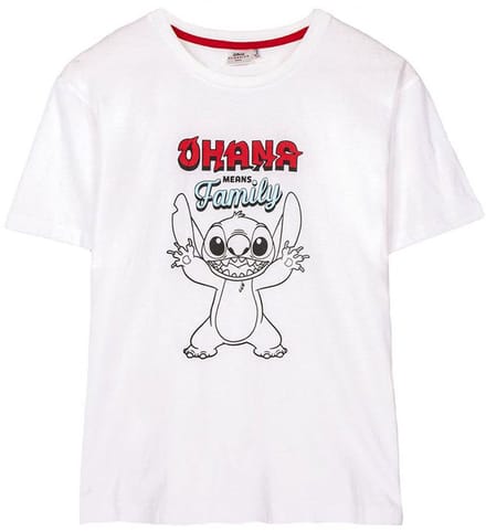 Dames-T-Shirt met Korte Mouwen Stitch Wit