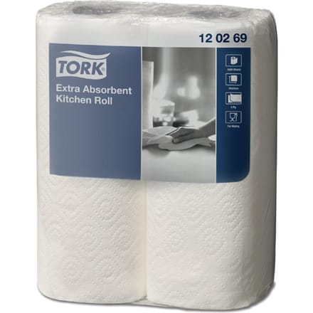 Keukenrol Tork Premium 2-laags 64 vel wit 120269