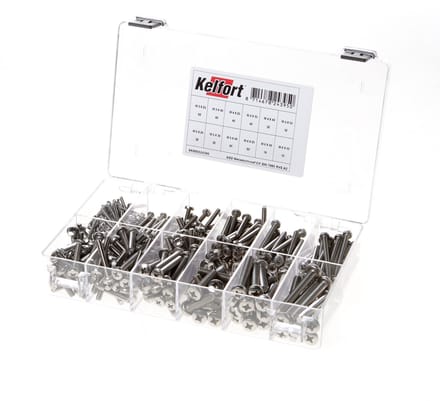 Kelfort Assortimentsdoos metaalschroef RVS A2 cilinderkop din7985