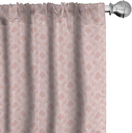 ABAKUHAUS gordijnen – 2-delige set 75x175 cm – microvezel, rosé blush