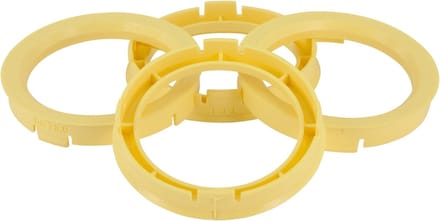 Set TPI Centreerringen - 72.5->58.1mm - Lemon Geel