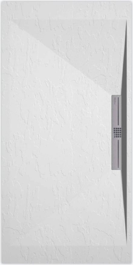 Sanifun douchebak Stone Side White Slate 1400 x 800 S