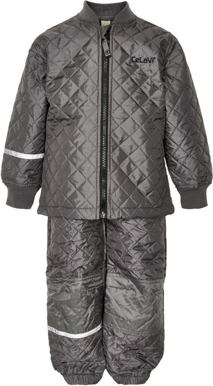 Celavi - Basic thermoset voor kinderen - Solid - Grijs - maat 110cm