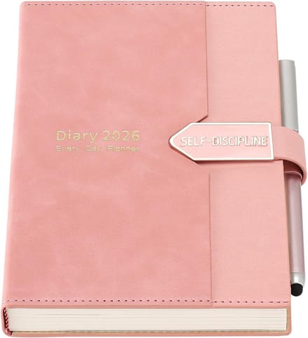 A5 Dagelijkse Planner 2026 - Dag per Pagina Productiviteitsdagboek (Roze)