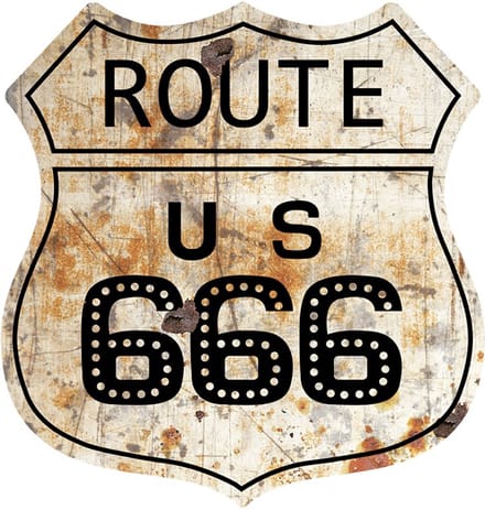 Signs USA - Schild - Route 666 Rust - 39 x 37 cm