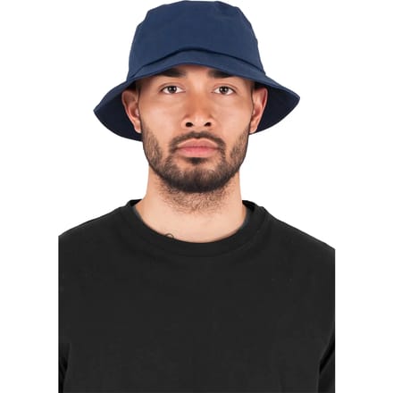 Flexfit, Cotton Twill Bucket Hat (Vissershoed), One Size, Navy, Per Stuk.